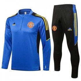 Manchester United Champions League Training Huppari Suits 2021-22 Sininen 1/4-Zip